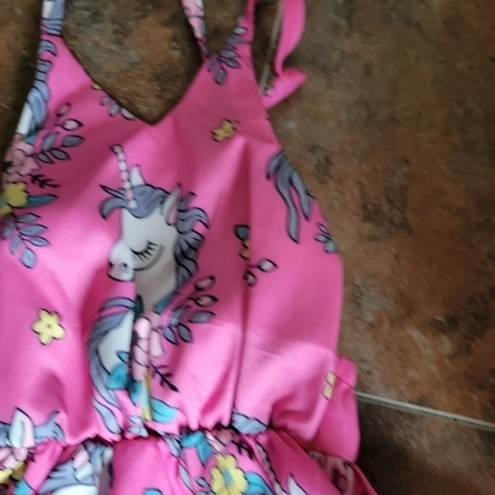 Horse Baby 12 month‎ girls pink sundress NWT unicorns